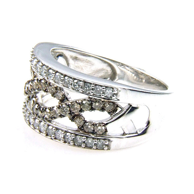 Natural .75ct Diamond Ring 14KT White Gold