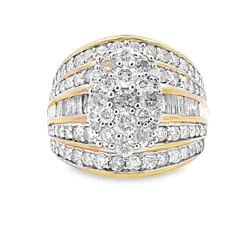 Natural 2.00ct Diamond Ring 10KT Yellow Gold