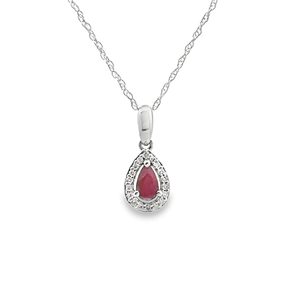 .31ct Ruby Diamond Fashion Pendants 10KT White Gold