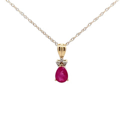 .33ct Ruby Diamond Fashion Pendants 10KT Yellow Gold