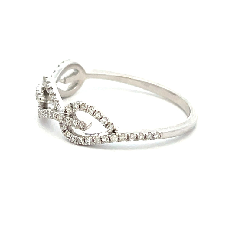 Natural .22ct Diamond Ring 14KT White Gold