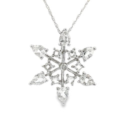 Natural Quartz Star Pnd 14KT White Gold