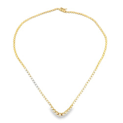 Genuine 2.00ct Diamond Tennis Necklace 10KT Yellow Gold