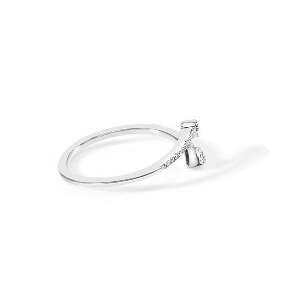 .925 Sterling Silver 1/5 Cttw Diamond Double Arrowhead Open Ring (I-J Color, I2-I3 Clarity) - Ring Size 6