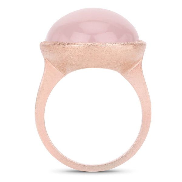 15.60 Carat Genuine Rose Quartz .925 Sterling Silver Ring