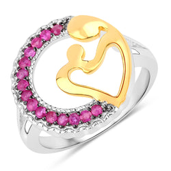 0.28 Carat Genuine Ruby .925 Sterling Silver Ring