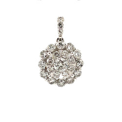 Natural 1.00ct Diamond Fashion Pendants 10KT White Gold