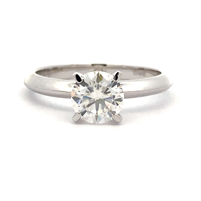 Natural .88ct Moissanite  10KT White Gold