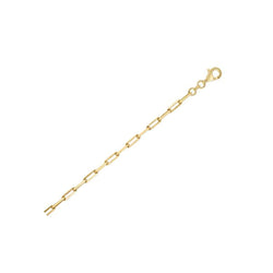 Sterling Silver Gold Plated Paperclip Chain (2.95 mm)