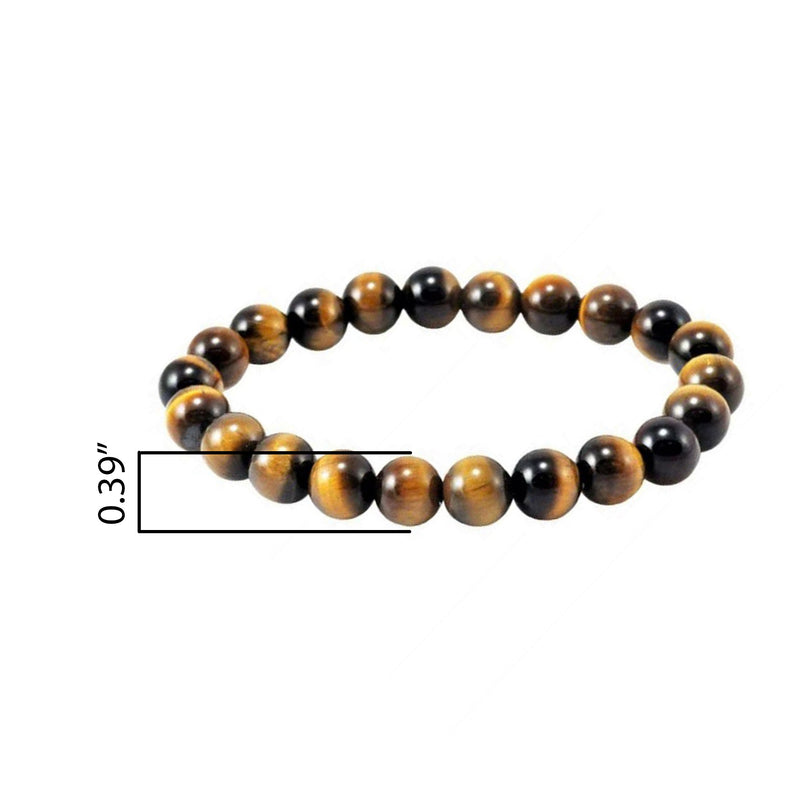 8MM Tiger Eye Bead Stretch Bracelet