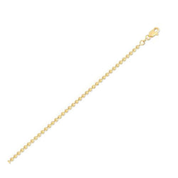 Moon Cut Bead Chain in 14k Yellow Gold (2.50 mm)