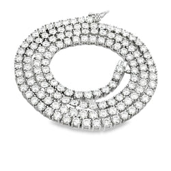 14.35ct Moissanite Tennis Necklace Sterling Silver