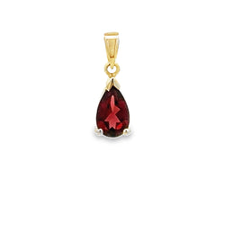 Genuine .98ct Garnet Fashion Pendants 10KT Yellow Gold