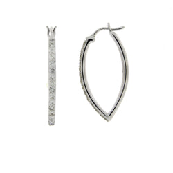 Natural .50ct Diamond Hoop Earrings 10KT White Gold