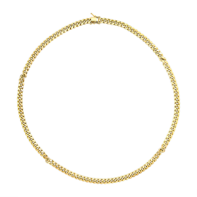 Semi-Solid 14K Yellow Gold 6.1mm Classic Miami Cuban Chain Necklace - 22 Inches