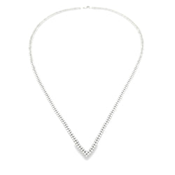 Natural 7.00ct Diamond Tennis Necklace 14KT White Gold