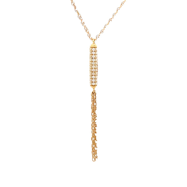 Natural .33ct Diamond Fashion Pendants 14KT Yellow Gold