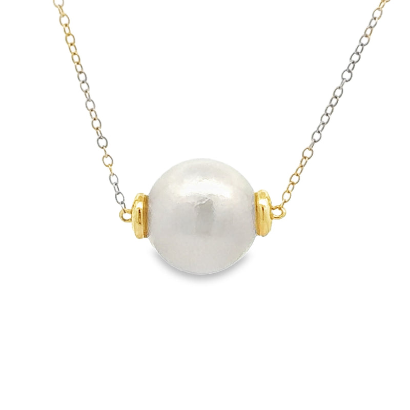 Natural FW Pearl Fashion Pendants 14KT Yellow Gold