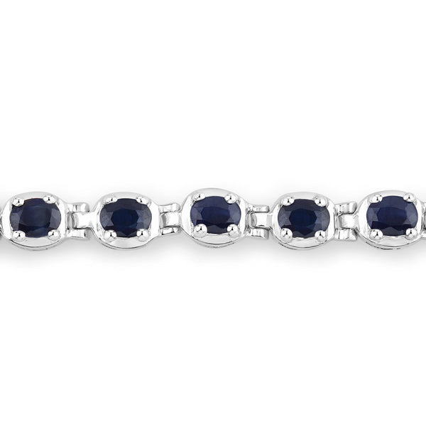 1.80 Carat Genuine Blue Sapphire .925 Sterling Silver Bracelet