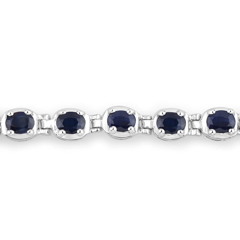 1.80 Carat Genuine Blue Sapphire .925 Sterling Silver Bracelet