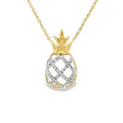 Natural .15ct Diamond Fashion Pendants 10KT Yellow Gold