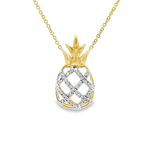 Natural .15ct Diamond Fashion Pendants 10KT Yellow Gold