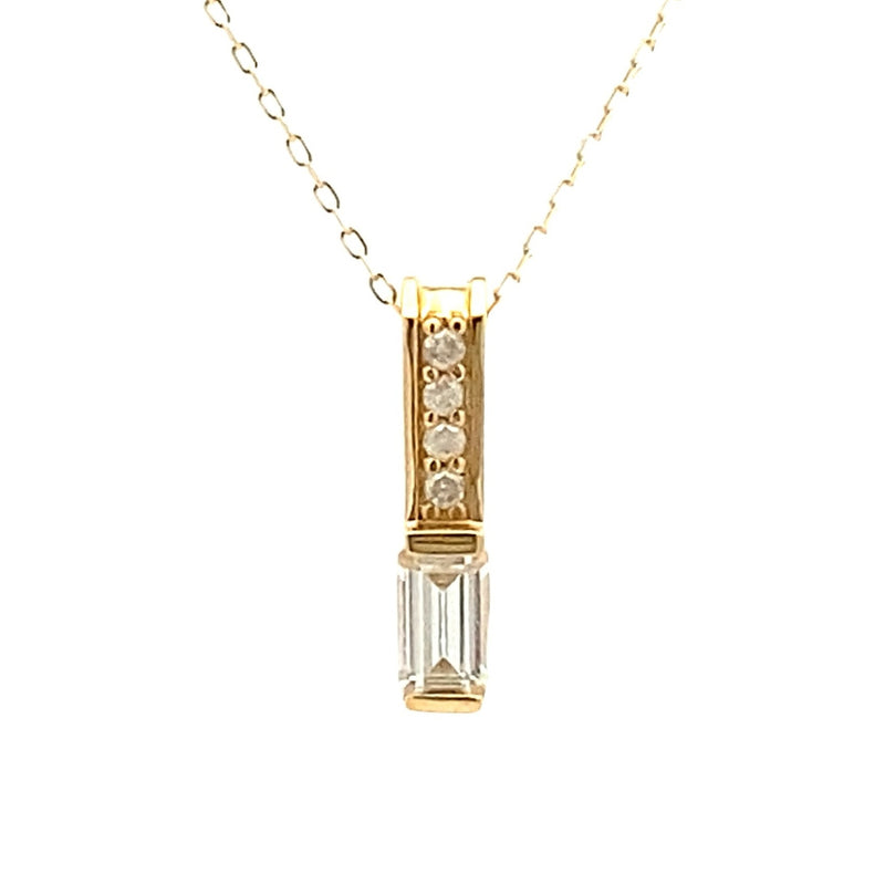 .06ct Zircon Diamond Fashion Pendants 10KT Yellow Gold