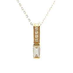 .06ct Zircon Diamond Fashion Pendants 10KT Yellow Gold