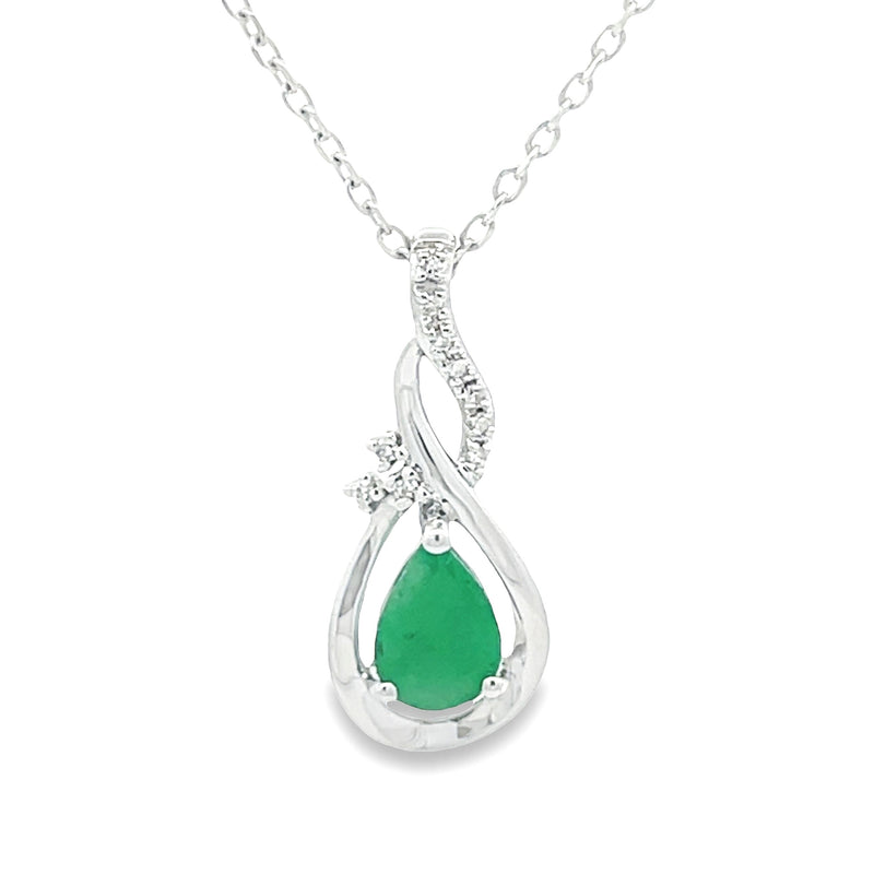 1.75ct Emerald Diamond Fashion Pendants 10KT White Gold