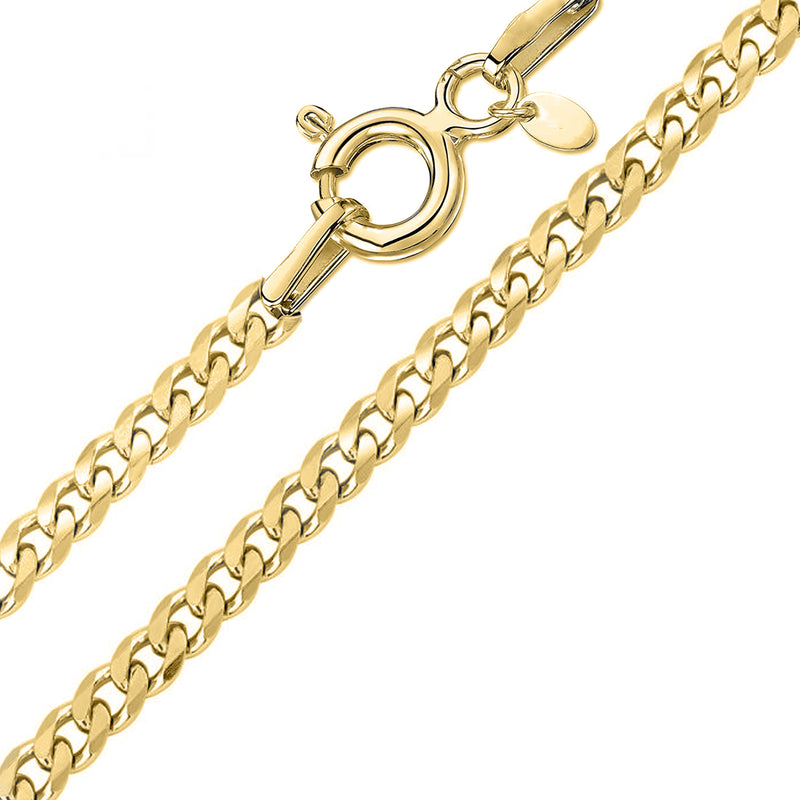 V3 Jewelry 10K Yellow Gold Curb Chain