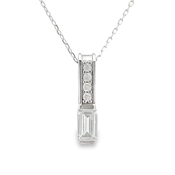.06ct Zircon Diamond Fashion Pendants 10KT White Gold