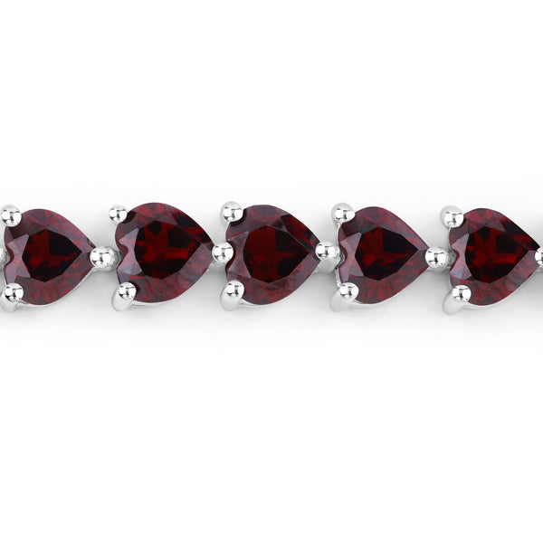 15.50 Carat Genuine Garnet .925 Sterling Silver Bracelet