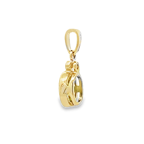 .50ct Peridot Diamond Fashion Pendants 10KT Yellow Gold