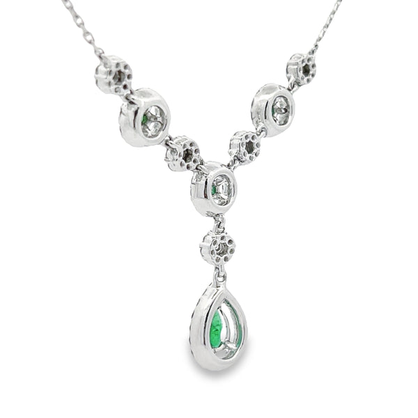 2.00ct Emerald Diamond Fashion Pendants 18KT White Gold