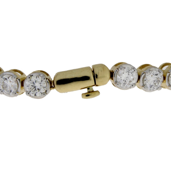 Lab Grown Diamond Tennis Bracelet 14KT Yellow Gold