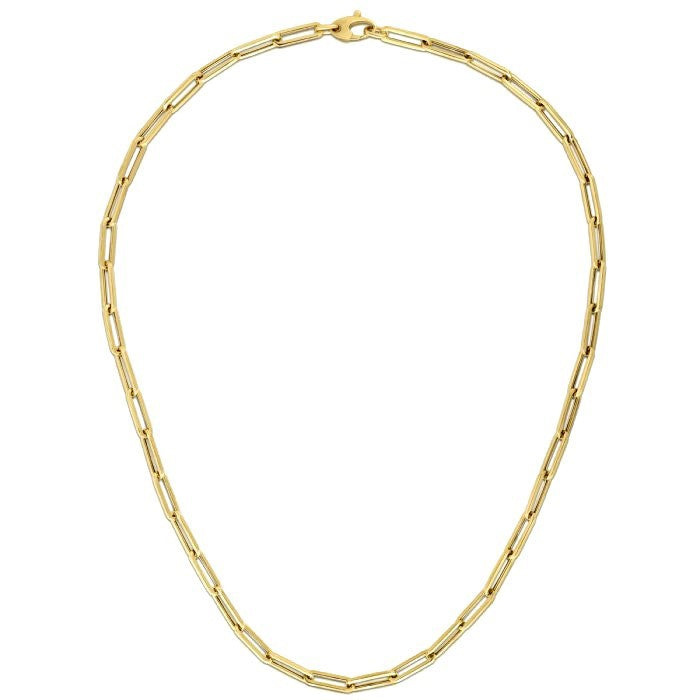 10K Yellow Gold Lite Paperclip Chain (4.20 mm)