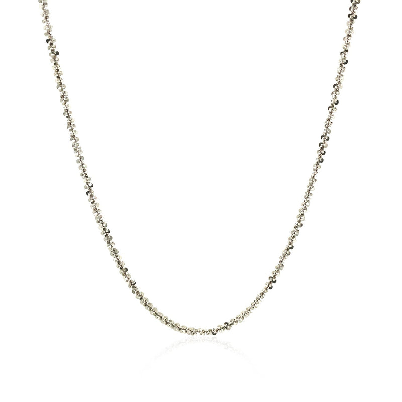 Rhodium Plated 1.7mm Sterling Silver Sparkle Style Chain