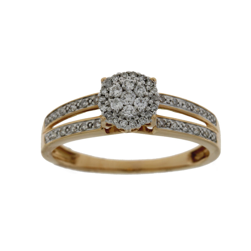 Natural .25ct Diamond Eng Only 14KT Rose Gold