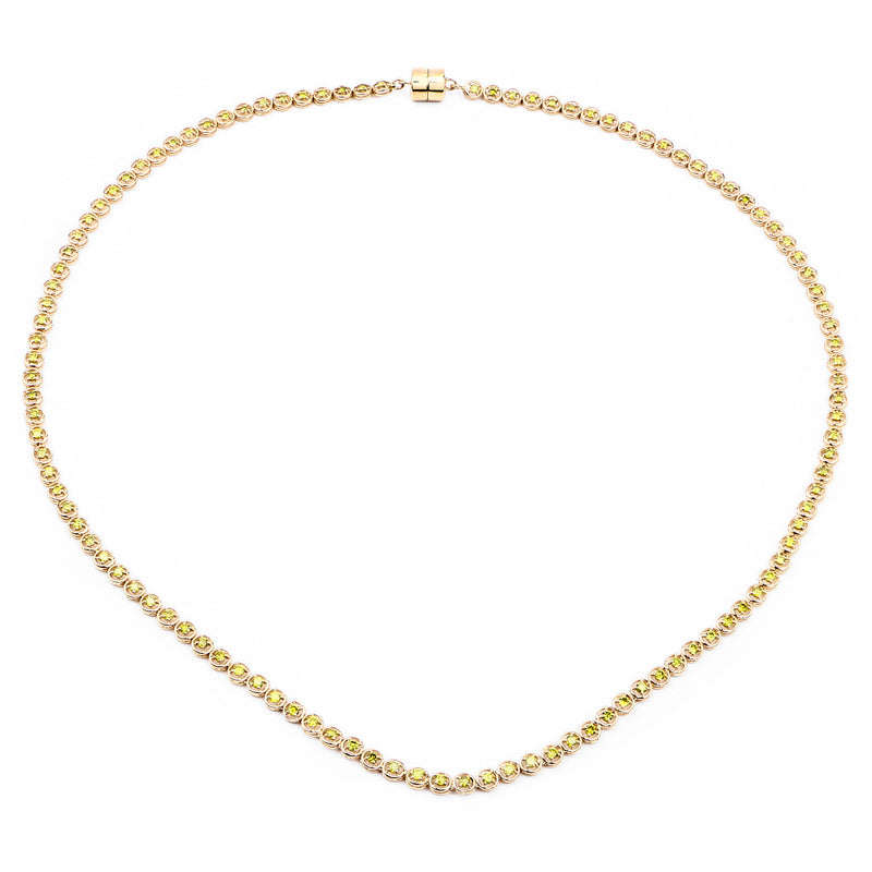 2.39 Carat Yellow Diamond 14K Yellow Gold Necklace