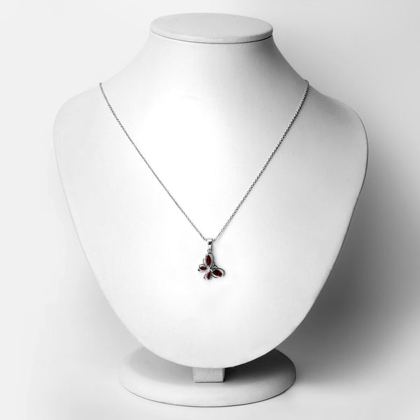 0.80 Carat Genuine Garnet .925 Sterling Silver Pendant