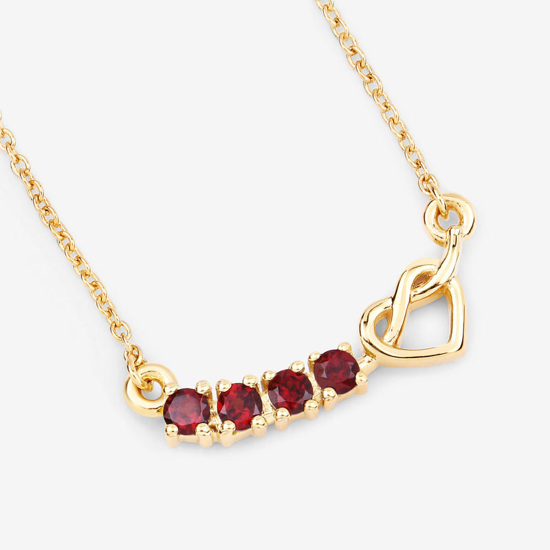 0.32 Carat Genuine Garnet .925 Sterling Silver Necklace