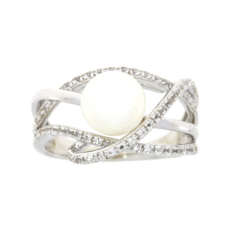 .30ct Pearl White Topaz Ring 10KT White Gold