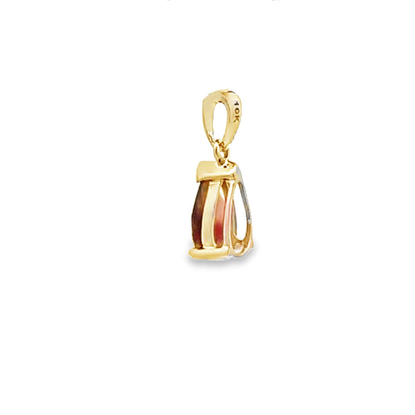 Genuine .98ct Garnet Fashion Pendants 10KT Yellow Gold