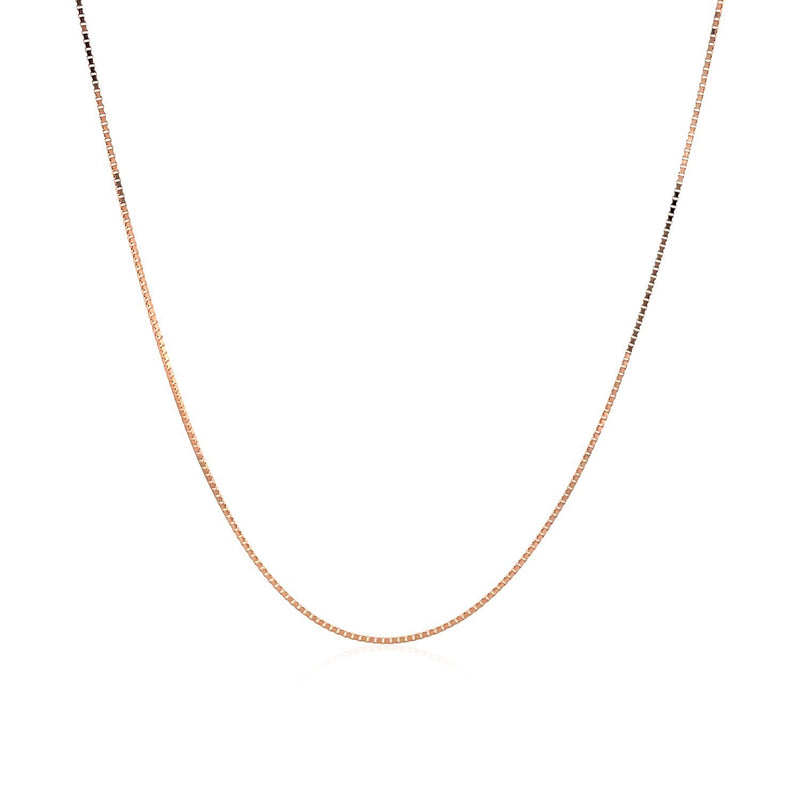 18k Rose Gold Classic Box Chain (0.60 mm)