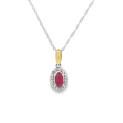 .30ct Ruby Diamond Fashion Pendants 10KT Yellow Gold