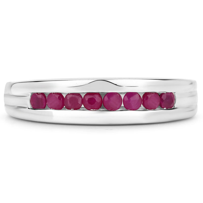 1.04 Carat Genuine Ruby .925 Sterling Silver Ring