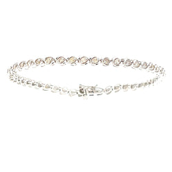 Genuine 1.00ct Diamond Tennis Bracelet 10KT White Gold