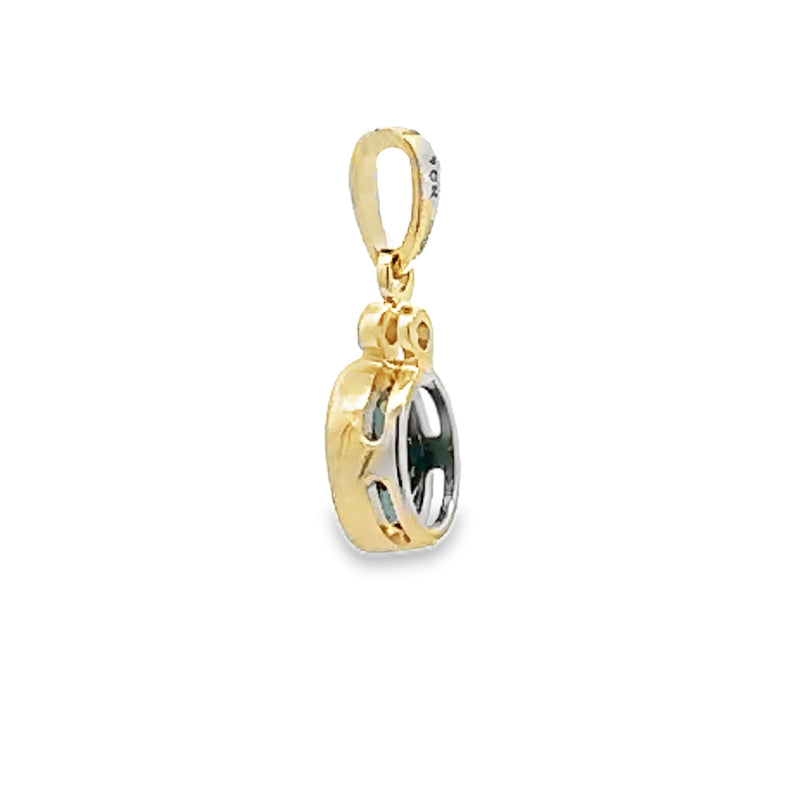 London Blue Topaz Fashion Pendants 10KT Yellow Gold