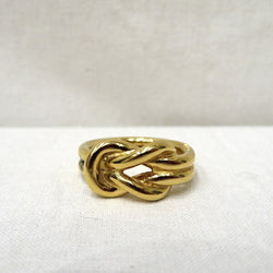 Hermes Atames Calf Gold Color Ring Ladies