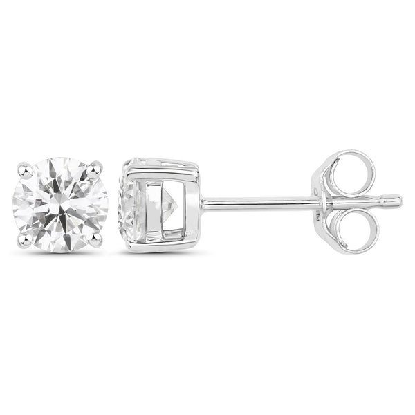 2.00 Carat Lab Grown Diamond 14K White Gold Earrings